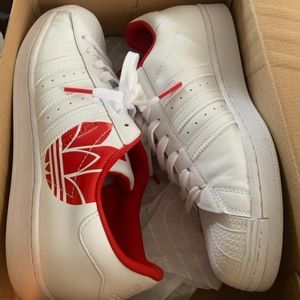White and Red Adidas